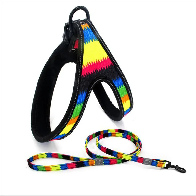 Adjustment Rainbow Pet Dog Harness Vest Dog Training Walking Vest Harness Colorful pattern Easy Control Handle for Dogs
Adjustment Rainbow Pet Dog Harness Vest Dog Training Walking Vest Harness Colorful pattern Easy Control Handle for Dogs