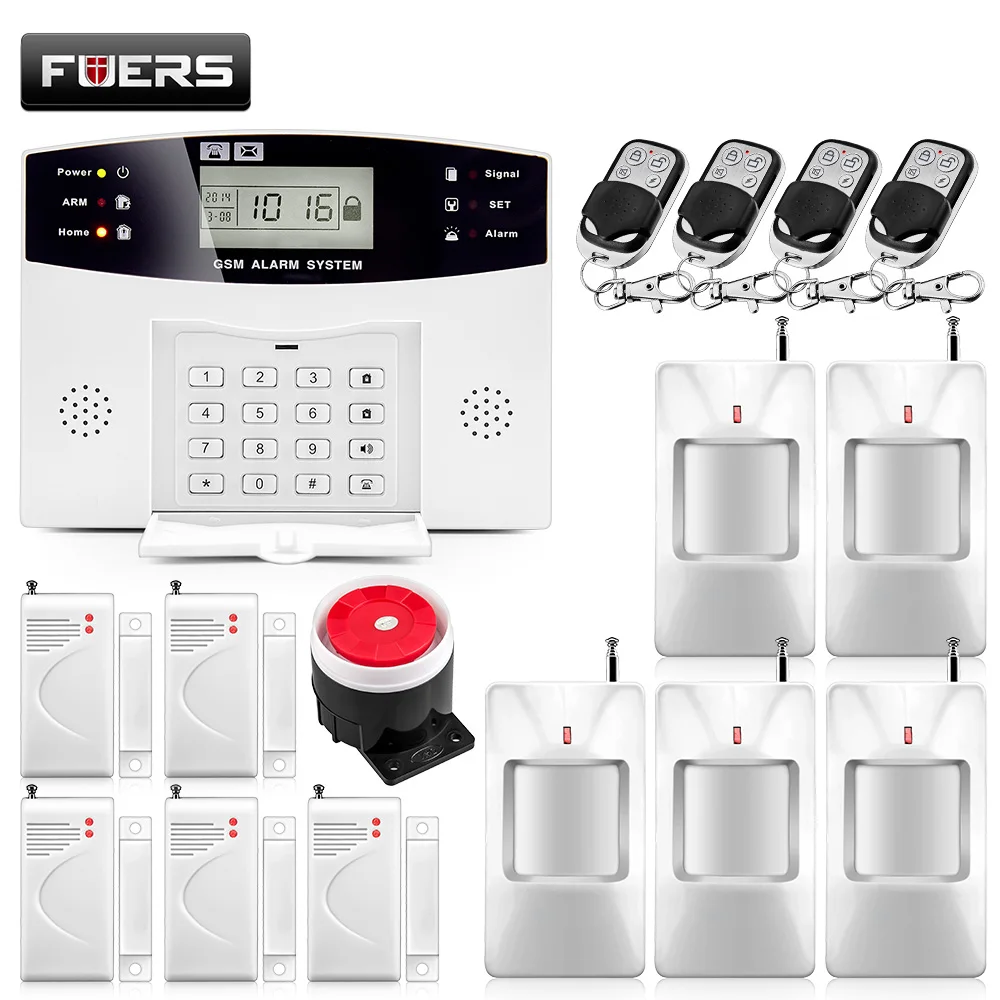 Fuers DP500 Home Security Wireless GSM Alarm System Android iPhone SMS Control Burglar Alarm System LCD Display Autodial
Fuers DP500 Home Security Wireless GSM Alarm System Android iPhone SMS Control Burglar Alarm System LCD Display Autodial