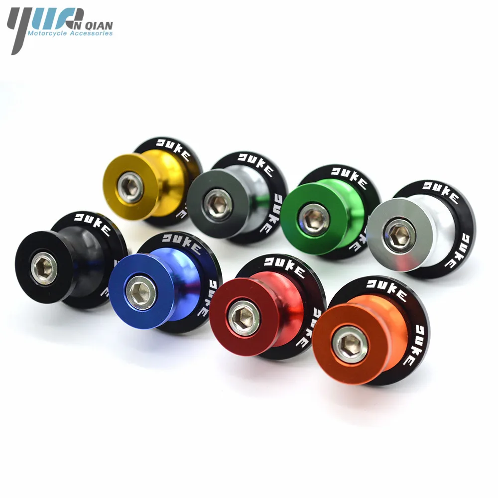 8MM 10MM duke LOGO Motorcycle Swingarm Spools Slider Stand Screws For KTM 990 SuperDuke 690 390 Duke/ RC 390 200 Duke 690 Duke R
8MM 10MM duke LOGO Motorcycle Swingarm Spools Slider Stand Screws For KTM 990 SuperDuke 690 390 Duke/ RC 390 200 Duke 690 Duke R