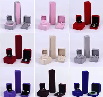 60pcs/lot Classic Velvet Jewellery Boxes Ring Earring Pendant Bracelet Necklace Jewelry Storage Boxes Case Set 9 colors
60pcs/lot Classic Velvet Jewellery Boxes Ring Earring Pendant Bracelet Necklace Jewelry Storage Boxes Case Set 9 colors