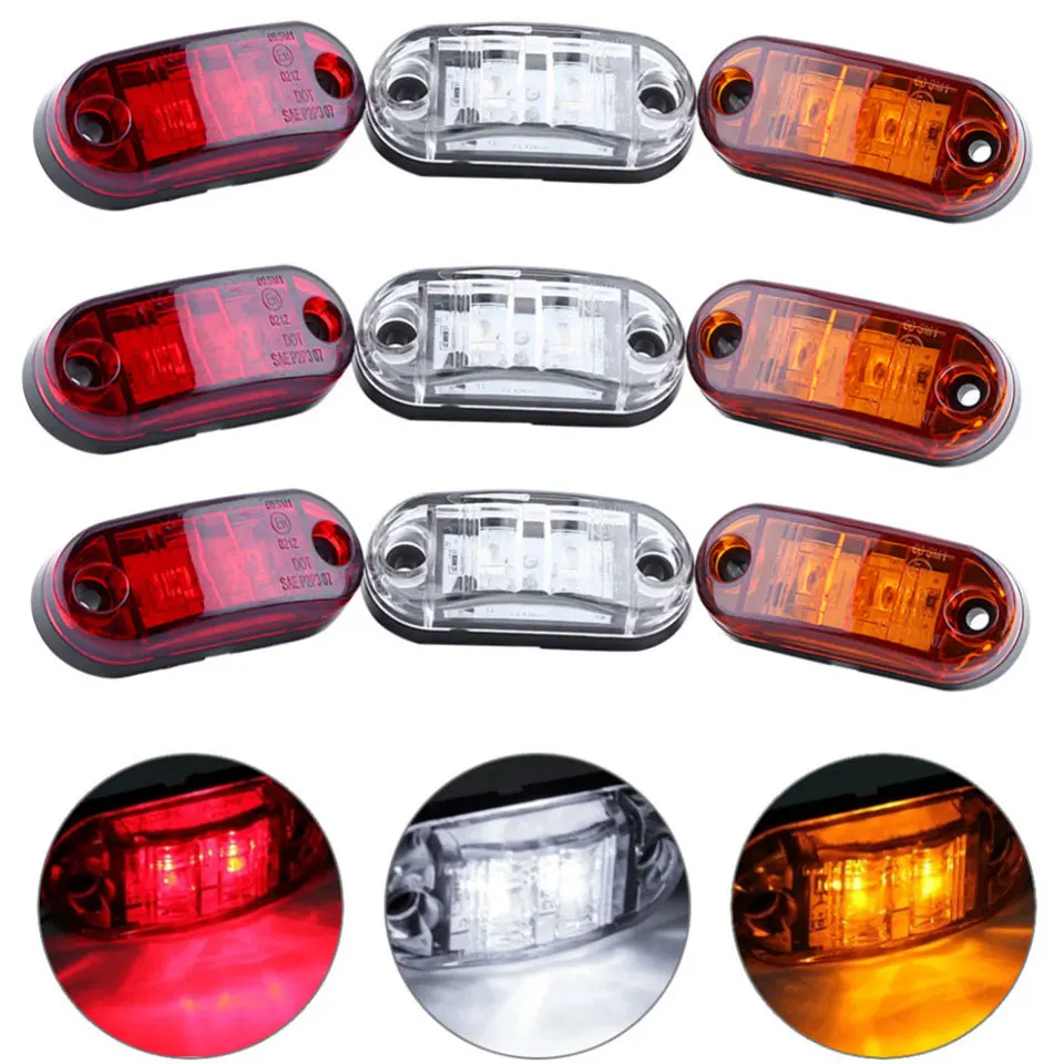 10Pcs/Set Led Side Marker Light 12V 24V 2 LED Auto Car Truck Trailer Caravan Clearance Marker Light Lamp Led for Boat Lorry
10Pcs/Set Led Side Marker Light 12V 24V 2 LED Auto Car Truck Trailer Caravan Clearance Marker Light Lamp Led for Boat Lorry