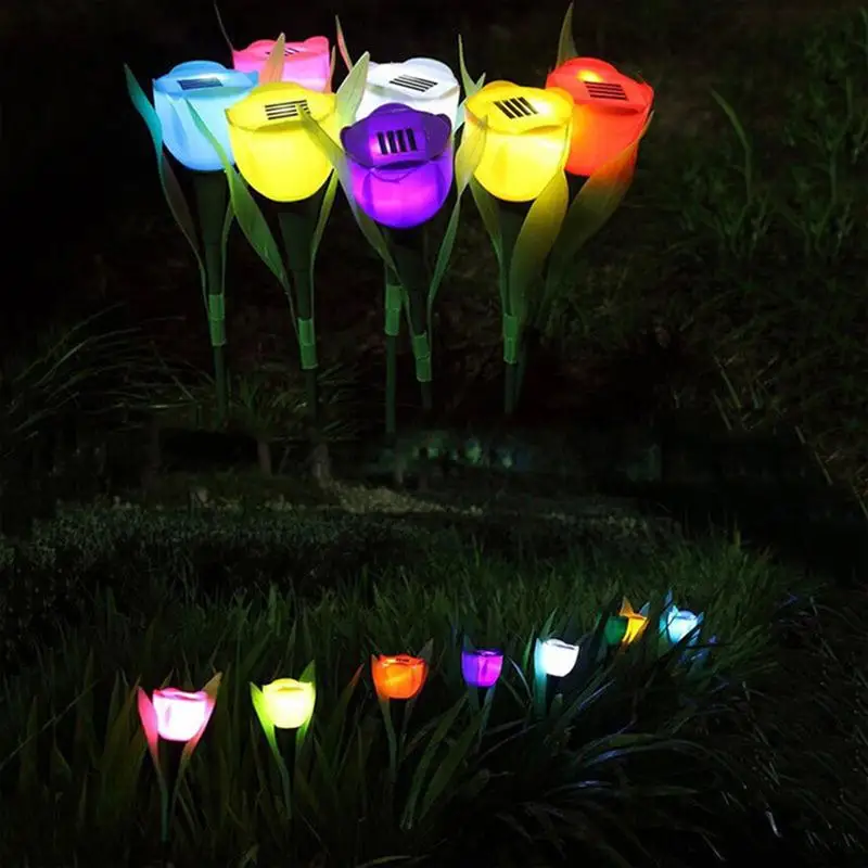 7pcs Outdoor Yard Garden Path Way Solar Power LED Tulip Landscape Flower Lights For Wedding Centerpieces Decorations
7pcs Outdoor Yard Garden Path Way Solar Power LED Tulip Landscape Flower Lights For Wedding Centerpieces Decorations
