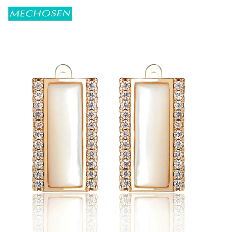 MECHOSEN Elegant Abalone Shell Gold Color Stud Earrings For Women Girl Cubic Zirconia Copper Metal English Lock Brincos Schmuck
MECHOSEN Elegant Abalone Shell Gold Color Stud Earrings For Women Girl Cubic Zirconia Copper Metal English Lock Brincos Schmuck
