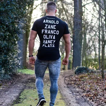 Summer thin section fitness T-shirt men's elastic breathable round neck large letters printed short-sleeved running training
Summer thin section fitness T-shirt men's elastic breathable round neck large letters printed short-sleeved running training