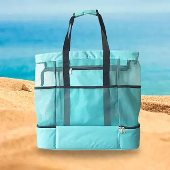 30L Large Size Single Mesh Beach Shoulder Bag Portable Double Layer Ice Pack Beach Camping Lunch Food Storage Bag
30L Large Size Single Mesh Beach Shoulder Bag Portable Double Layer Ice Pack Beach Camping Lunch Food Storage Bag