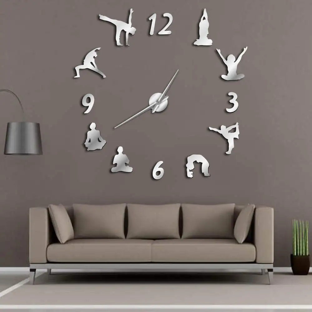 Yoga DIY Silent Large Wall Clocks Mirror Effect Living Room Clock Watch Meditation Zen Wall Art Home Decor Frameless Time Clock
Yoga DIY Silent Large Wall Clocks Mirror Effect Living Room Clock Watch Meditation Zen Wall Art Home Decor Frameless Time Clock