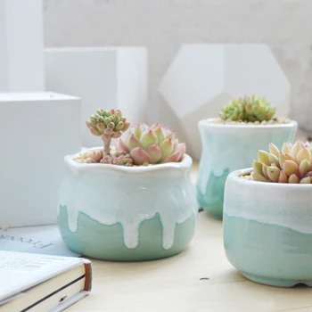 Simple Ceramic Pot Creative Kiln Glazed Succulent Plant Pot with Tray Desktop Ornaments Living Room Garden Decoration
Simple Ceramic Pot Creative Kiln Glazed Succulent Plant Pot with Tray Desktop Ornaments Living Room Garden Decoration
