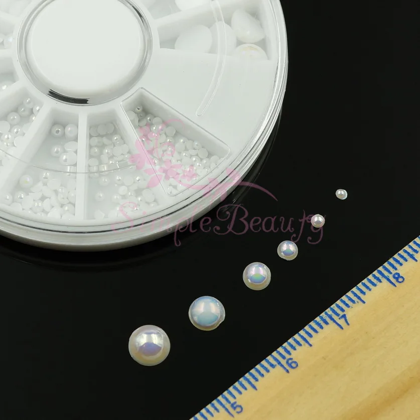 1 Wheel Mix 6 Size 1.5mm 2MM 3MM 4MM 5MM 6MM AB Half Round Flatback Faux Pearl Beads Nail Art Handcrafts Phone 3D DIY Decoration
1 Wheel Mix 6 Size 1.5mm 2MM 3MM 4MM 5MM 6MM AB Half Round Flatback Faux Pearl Beads Nail Art Handcrafts Phone 3D DIY Decoration