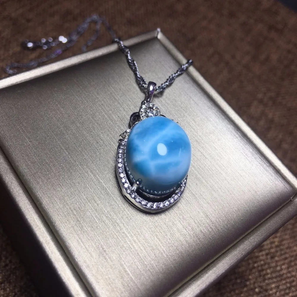 912 Fine jewelry Real 925 Sterling silver s925 silver 100% Natural Larimar Female Pendant Necklace for women Fine Necklaces
912 Fine jewelry Real 925 Sterling silver s925 silver 100% Natural Larimar Female Pendant Necklace for women Fine Necklaces