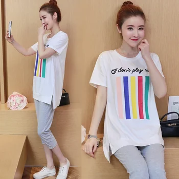 Maternity dress summer T-shirt top short sleeve 2019 new tide mother Korean version loose cotton letter print pregnancy t-shirt
Maternity dress summer T-shirt top short sleeve 2019 new tide mother Korean version loose cotton letter print pregnancy t-shirt