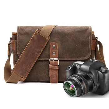Mens Vintage Oil Wax Canvas Leather Shoulder Bags Shockproof DSLR Camera Bag Wearproof Waterproof Canvas Crossbody Bags Russian
Mens Vintage Oil Wax Canvas Leather Shoulder Bags Shockproof DSLR Camera Bag Wearproof Waterproof Canvas Crossbody Bags Russian