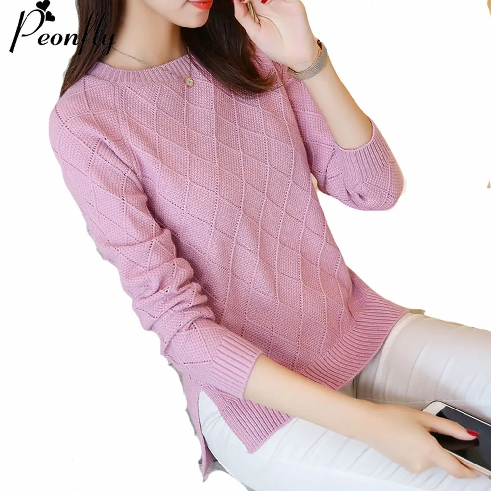 PEONFLY Argyle Sweater Female New Korean Split Knitted Women Sweater And Pullover Tricot Jumper Pull Femme Autumn Winter
PEONFLY Argyle Sweater Female New Korean Split Knitted Women Sweater And Pullover Tricot Jumper Pull Femme Autumn Winter