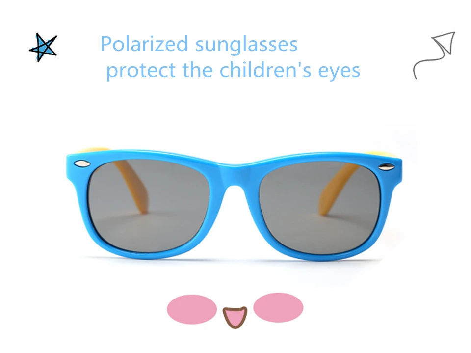 ALIKIAI Girls Sunglasses Kids Sun glasses Children Glasses Polarized Lenses Girls Boys Silicone UV400 Child Mirror Baby Eyewear (6)