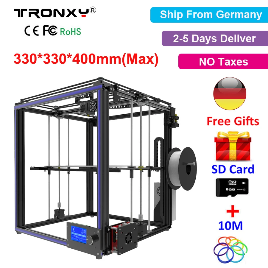 Tronxy X5S 3D Printer DIY Kit i3 High Precision Metal 3D Printer DIY Kit +Aluminium Extruder Hotbed SD Card Build Tools Filament
Tronxy X5S 3D Printer DIY Kit i3 High Precision Metal 3D Printer DIY Kit +Aluminium Extruder Hotbed SD Card Build Tools Filament