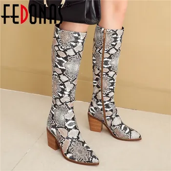 FEDONAS 2019 New Sexy Pointed Toe Square Heels Women Mid-calf Boots Fashion Print Zipper Riding Boots Party Office Shoes Woman
FEDONAS 2019 New Sexy Pointed Toe Square Heels Women Mid-calf Boots Fashion Print Zipper Riding Boots Party Office Shoes Woman