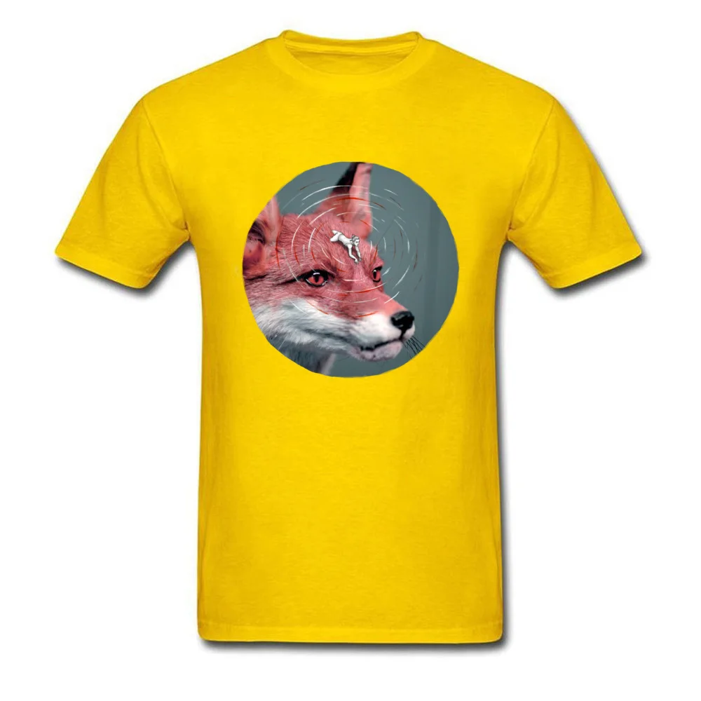 Men Top T-shirts Leisure Crazy Tops Shirts 100% Cotton Crewneck Short Sleeve Printing T Shirt Summer/Fall Free Shipping Foxy Rider A re visit yellow