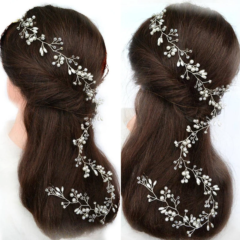 Princess Bride Pearl Headband Hair Accessories Rhinestones Pearl Headband For Wedding Headdress Jewelry 80/100/150 cm
Princess Bride Pearl Headband Hair Accessories Rhinestones Pearl Headband For Wedding Headdress Jewelry 80/100/150 cm