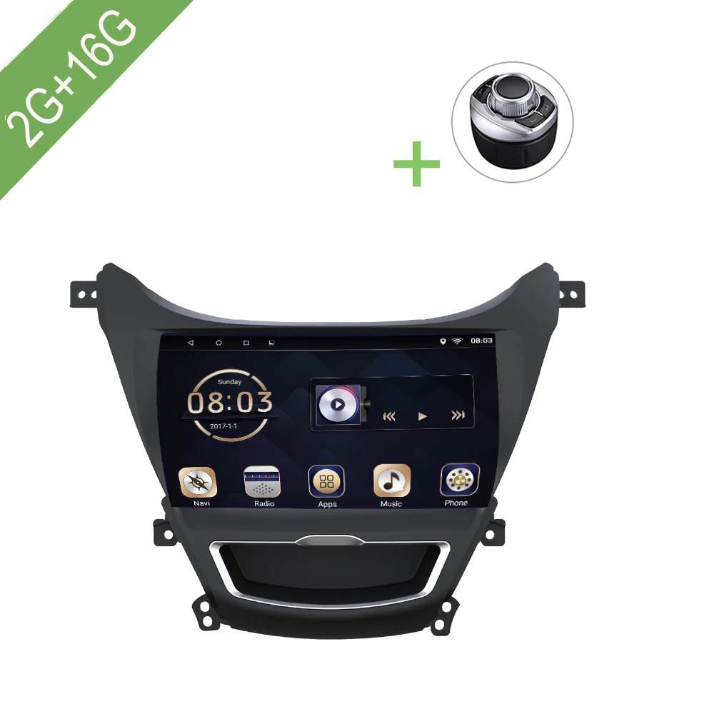 Автомобильный мультимедийный плеер 1 Din Android 7 автомобильный DVD для Hyundai Elantra 2014-2018 9