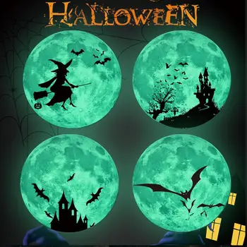 30cm Halloween Decoration Luminous Moon Castle Bat Witch Removable Fluorescent Wall Sticker Glow Dark Deca
30cm Halloween Decoration Luminous Moon Castle Bat Witch Removable Fluorescent Wall Sticker Glow Dark Deca