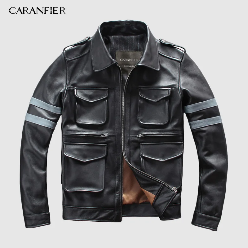 CARANFIER DHL Free Shipping Mens Genuine Leather Jacket Multi-pocket Luminous Letters Safety Tips Motorcycle Leather Jacket 3XL
CARANFIER DHL Free Shipping Mens Genuine Leather Jacket Multi-pocket Luminous Letters Safety Tips Motorcycle Leather Jacket 3XL