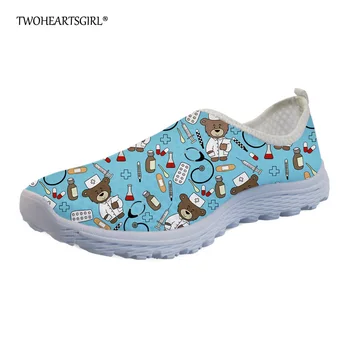 Twoheartsgirl Cute Blue Cartoon Nurse Bear Print Mesh Shoes for Women Breathable Summer Mesh Sneakers Personalized Ladies Flats
Twoheartsgirl Cute Blue Cartoon Nurse Bear Print Mesh Shoes for Women Breathable Summer Mesh Sneakers Personalized Ladies Flats