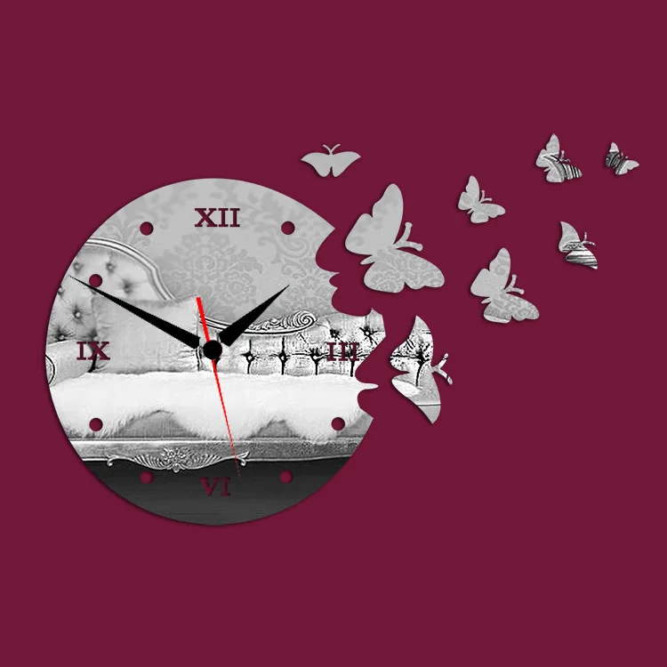 3D Creative Butterfly Mirror Decoration Stickers Wall Decor Clock Decorative Wall Decals Living Room Bedroom Home Decor
3D Creative Butterfly Mirror Decoration Stickers Wall Decor Clock Decorative Wall Decals Living Room Bedroom Home Decor