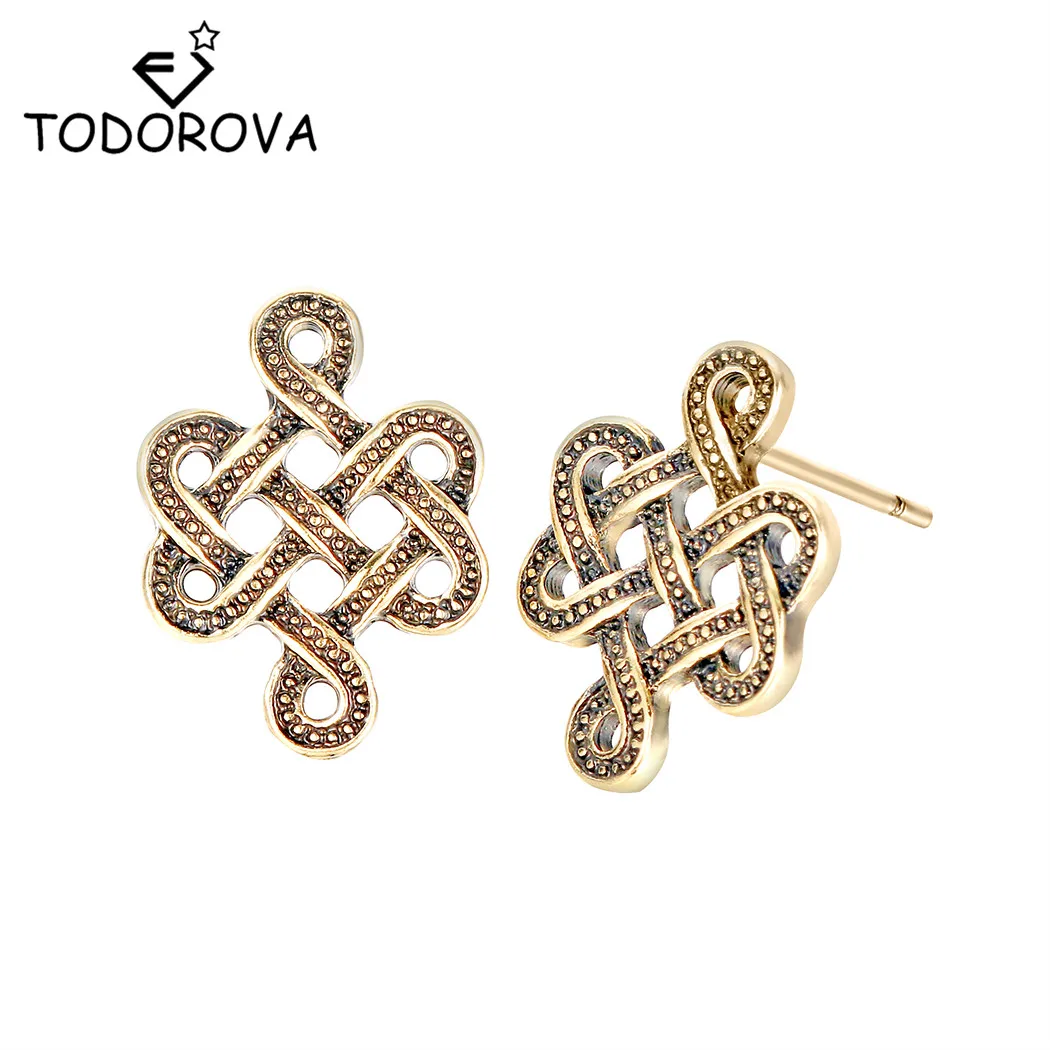Todorova Men's Celti Knot Earrings Irish Knot Eternity Jewelry Norse Infinite Knot Viking Slavic Scandinavian Stud Earrings
Todorova Men's Celti Knot Earrings Irish Knot Eternity Jewelry Norse Infinite Knot Viking Slavic Scandinavian Stud Earrings
