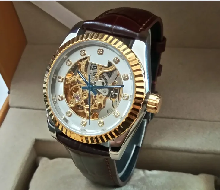 37mm M182SK Automatic Self-Wind movement Limited Edition hollow out coffee colour true Cowhide strap Men's watch pa5-8
37mm M182SK Automatic Self-Wind movement Limited Edition hollow out coffee colour true Cowhide strap Men's watch pa5-8