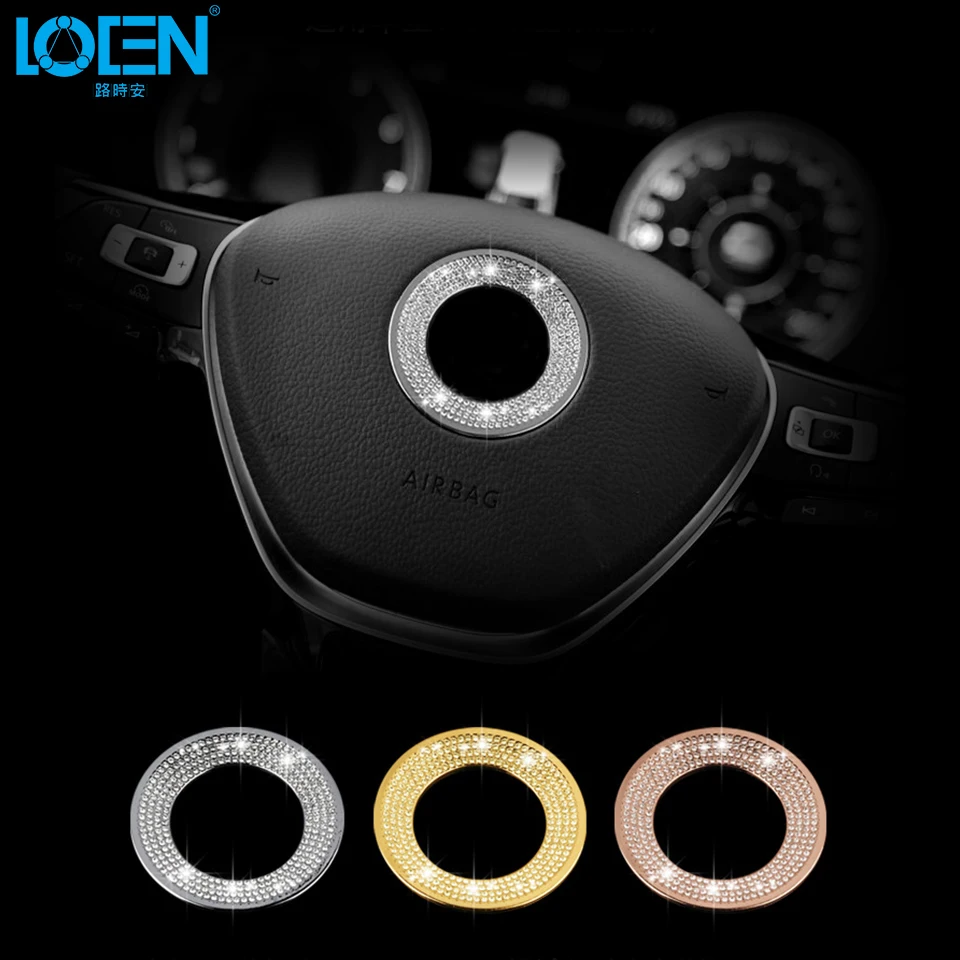 LOEN 1 шт. подкладке Стикеры автомобиля Стразы декоративное кольцо для внутренней