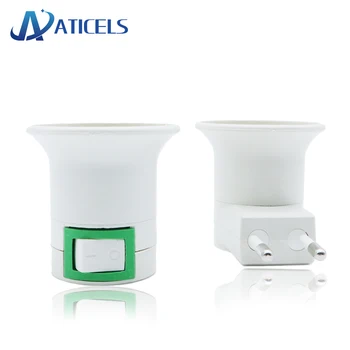 E27 Lamp Base E27 Bulb Light Wall Socket US/EU Plug With Power on/off Switch E27 female socket to EU plug adapter
E27 Lamp Base E27 Bulb Light Wall Socket US/EU Plug With Power on/off Switch E27 female socket to EU plug adapter