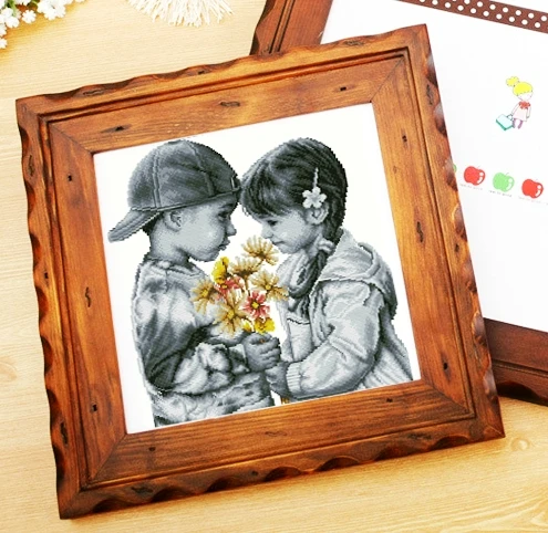 Top Quality Lovely Nostalgia Nostalgic Counted Cross Stitch Kit Shy Couple Naive Pure Innocent Age Little Boy and Girl dome
Top Quality Lovely Nostalgia Nostalgic Counted Cross Stitch Kit Shy Couple Naive Pure Innocent Age Little Boy and Girl dome
