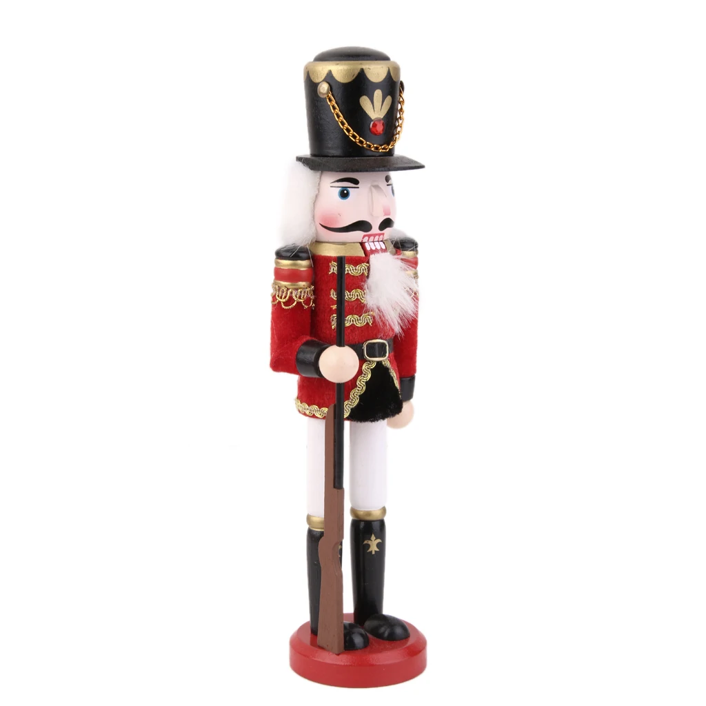 Vintage Wooden Solider Guard Soldier With Nut Craker Gift Toy 30cm