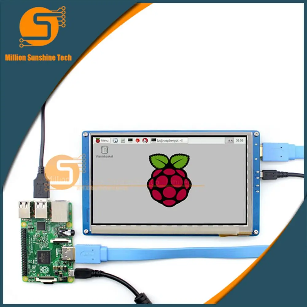 Raspberry pi 2 LCD display touch screen 7inch HDMI LCD (B), supports various systems
Raspberry pi 2 LCD display touch screen 7inch HDMI LCD (B), supports various systems