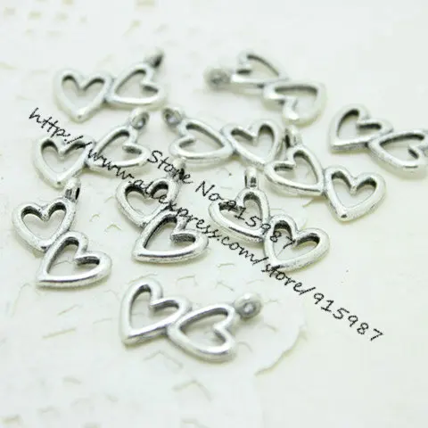 100pcs/lot 10*17mm Antique Color Metal Alloy Small Double Heart Charm Jewelry Pendant Charms Jewelry Making Charms 2C206
100pcs/lot 10*17mm Antique Color Metal Alloy Small Double Heart Charm Jewelry Pendant Charms Jewelry Making Charms 2C206