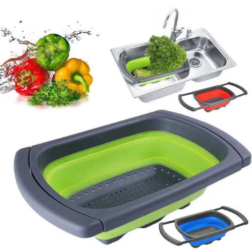 Doatry 1pcs Large Silicone Collapsible Over The Sink Retractable Colander With Handle Kitchen Folding Strainer Bowls Drain Baske
Doatry 1pcs Large Silicone Collapsible Over The Sink Retractable Colander With Handle Kitchen Folding Strainer Bowls Drain Baske