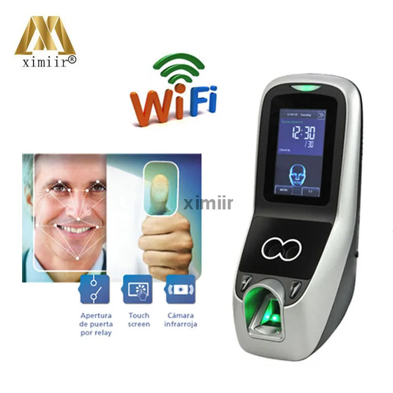 Biometric Iface7 face+fingerprint time attendance with WIFI and access control communication with TCP/IP, RS232/485, USB Host
Biometric Iface7 face+fingerprint time attendance with WIFI and access control communication with TCP/IP, RS232/485, USB Host