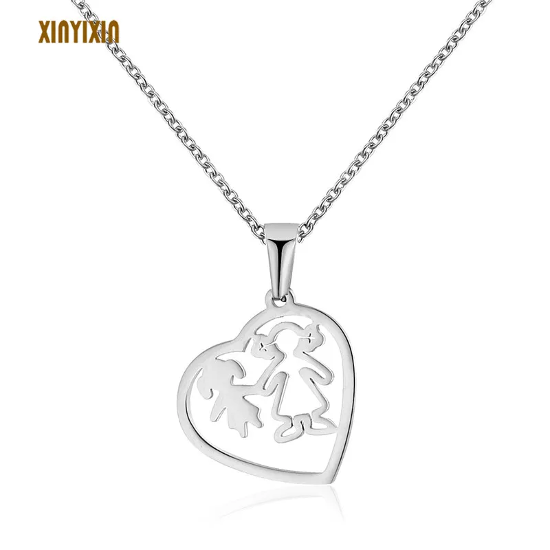 Fashion Silver Heart Choker Necklace for Women Mom and Daughter Love Necklace Hollow Family Jewelry Mother's Day Party Prom Gift
Fashion Silver Heart Choker Necklace for Women Mom and Daughter Love Necklace Hollow Family Jewelry Mother's Day Party Prom Gift