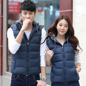 New Slim Man and Women Vest Spring Winters Down Hooded Padded Couple Vests Sleeveless Jacket Casual Coat Outerwear Lover Vest 88
New Slim Man and Women Vest Spring Winters Down Hooded Padded Couple Vests Sleeveless Jacket Casual Coat Outerwear Lover Vest 88
