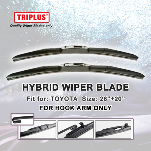 Hybrid Wiper Blade for Toyota Prado LC Land Cruiser J150 (2009-Onwards) 1 set 26"+20", U HOOK Windscreen Wiper J HOOK Wipers
Hybrid Wiper Blade for Toyota Prado LC Land Cruiser J150 (2009-Onwards) 1 set 26"+20", U HOOK Windscreen Wiper J HOOK Wipers