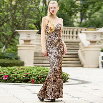 Spring Sexy Leopard Slim Trumpet Mermaid Long Dress Plus Size Women Clothing Party Robe Femme 6566
Spring Sexy Leopard Slim Trumpet Mermaid Long Dress Plus Size Women Clothing Party Robe Femme 6566
