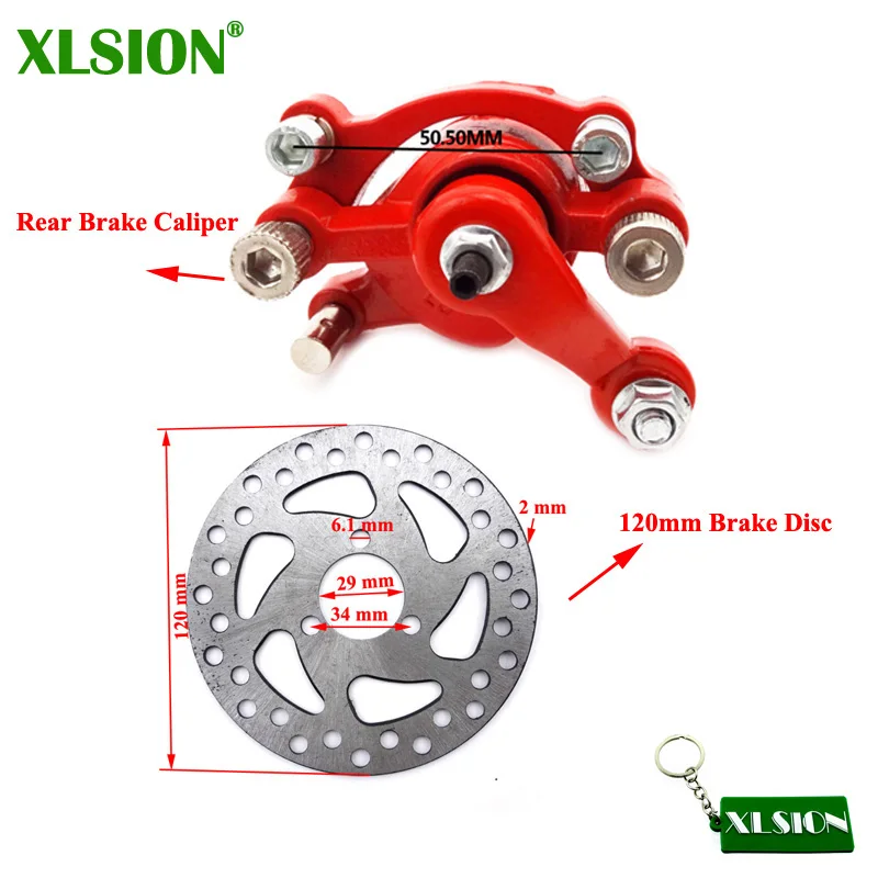 XLSION Front Left Brake Caliper 120mm Disc Rotor For 2 Stroke Minimoto Go Kart Scooter Motorcycle
XLSION Front Left Brake Caliper 120mm Disc Rotor For 2 Stroke Minimoto Go Kart Scooter Motorcycle