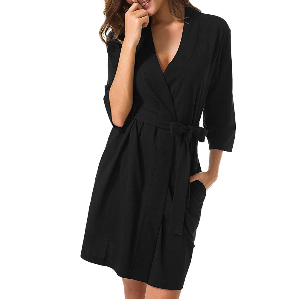 Autumn Winter Women Short Night Robe Solid Kimono Robe Fashion Pocket Bath Robe Sexy Bathrobe Peignoir Femme
Autumn Winter Women Short Night Robe Solid Kimono Robe Fashion Pocket Bath Robe Sexy Bathrobe Peignoir Femme