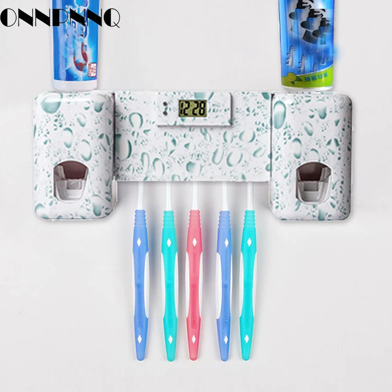OnnPnnQ Bathroom accessories Clock Automatic Toothpaste Dispenser Toothbrush Holder with Combination Set Toothpaste Squeezer
OnnPnnQ Bathroom accessories Clock Automatic Toothpaste Dispenser Toothbrush Holder with Combination Set Toothpaste Squeezer