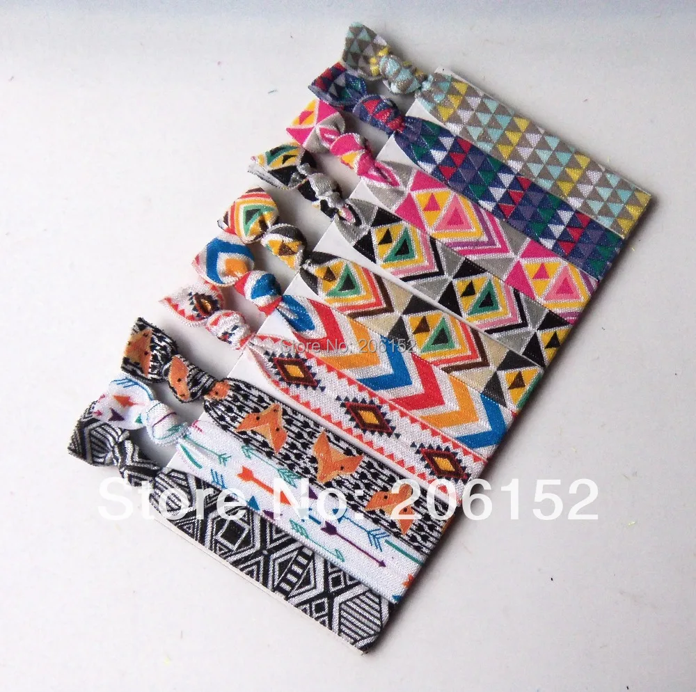 Aztec Print FOE Hair Elastic Band 5/8" Fold Over Elastic Hair Band Ponytail Holder Bracelet Knotted Hair Tie 100pcs Mix 10colors
Aztec Print FOE Hair Elastic Band 5/8" Fold Over Elastic Hair Band Ponytail Holder Bracelet Knotted Hair Tie 100pcs Mix 10colors