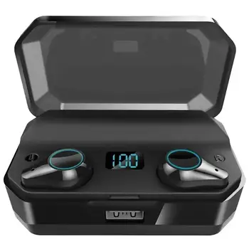 TWS T9 Bluetooth V5.0 Headset Wireless Earphones Stereo IPX7 Waterproof Earbuds Open The Cover And Get Rid Of The Manual
TWS T9 Bluetooth V5.0 Headset Wireless Earphones Stereo IPX7 Waterproof Earbuds Open The Cover And Get Rid Of The Manual