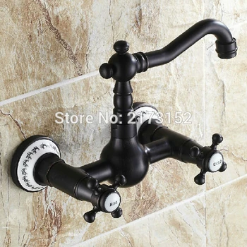 European Antique Wall Mounted Black Painted Bathroom Faucet Double Wheel Handle Swivel Black Bronze Basin Sink Mixer Tap B-028
European Antique Wall Mounted Black Painted Bathroom Faucet Double Wheel Handle Swivel Black Bronze Basin Sink Mixer Tap B-028