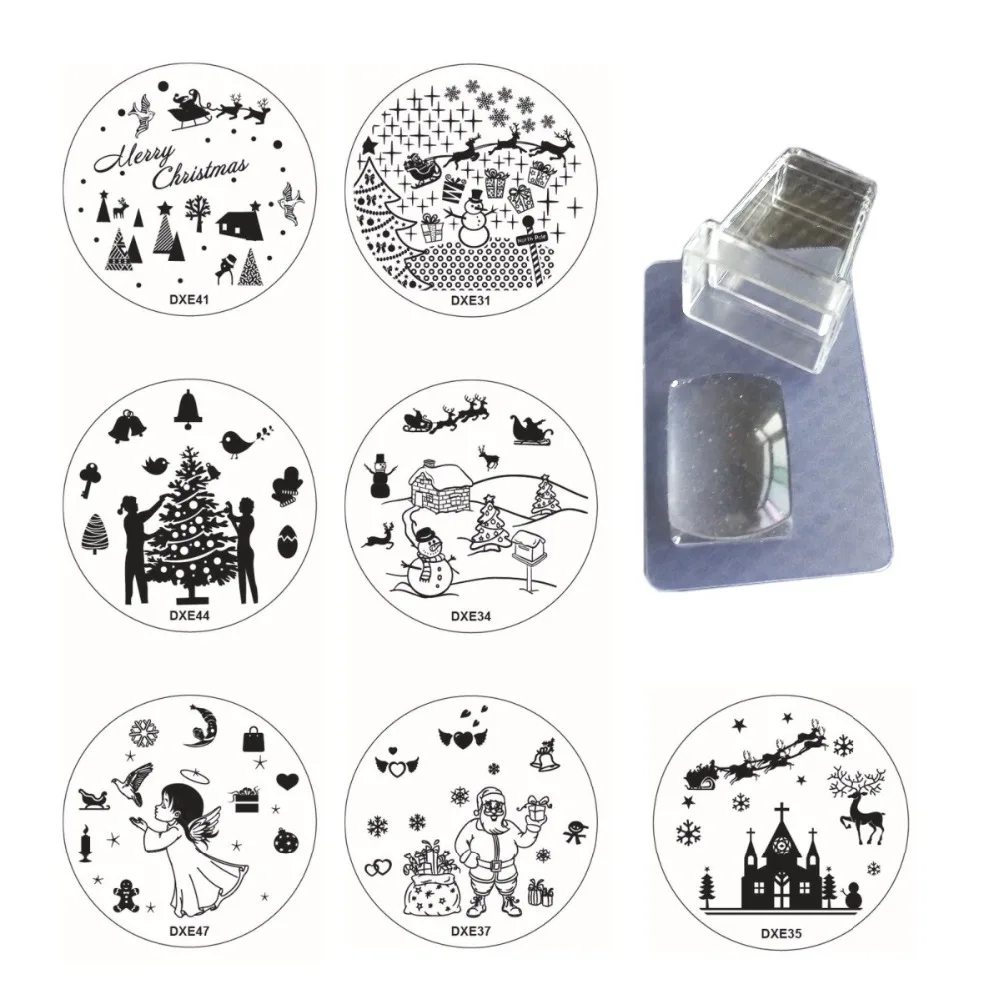 Christmas XMAS Theme Nail Art Stamp Template 10 Image Plates+1 Jelly Stamper Scraper Set Polish Print Nail Stamping Tools
Christmas XMAS Theme Nail Art Stamp Template 10 Image Plates+1 Jelly Stamper Scraper Set Polish Print Nail Stamping Tools