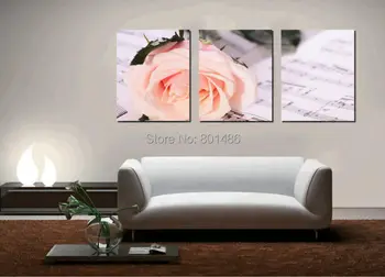 Direct factory price ! 3 piece pink rose and Sheet Music picture modern wall art painting print on canvas
Direct factory price ! 3 piece pink rose and Sheet Music picture modern wall art painting print on canvas