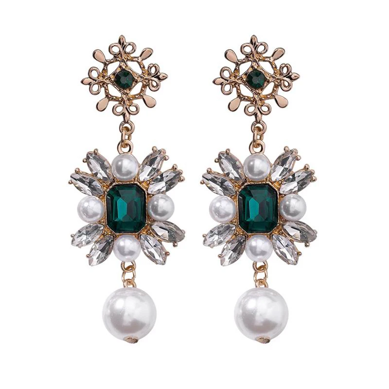 EARS HIGH New Luxury Green Rhinestone Charm Pearl Pendant Drop Earrings for Women Vintage Korean Long Earring Statement Jewelry
EARS HIGH New Luxury Green Rhinestone Charm Pearl Pendant Drop Earrings for Women Vintage Korean Long Earring Statement Jewelry