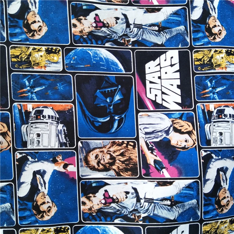 110*50cm1pc Star War Fabric 100%Cotton Fabric Blue Bottom Star Wars Man Printed Fabric Sewing Material For DIY Child Clothing
110*50cm1pc Star War Fabric 100%Cotton Fabric Blue Bottom Star Wars Man Printed Fabric Sewing Material For DIY Child Clothing